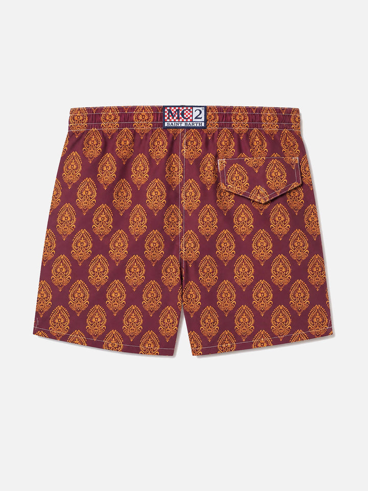 Jean Lighting 70 lightweight swim shorts with indian print