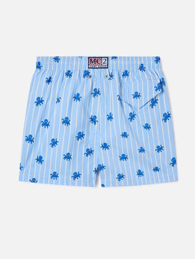Costume Jean Lighting Stretch a righe con stampa polipetti all over