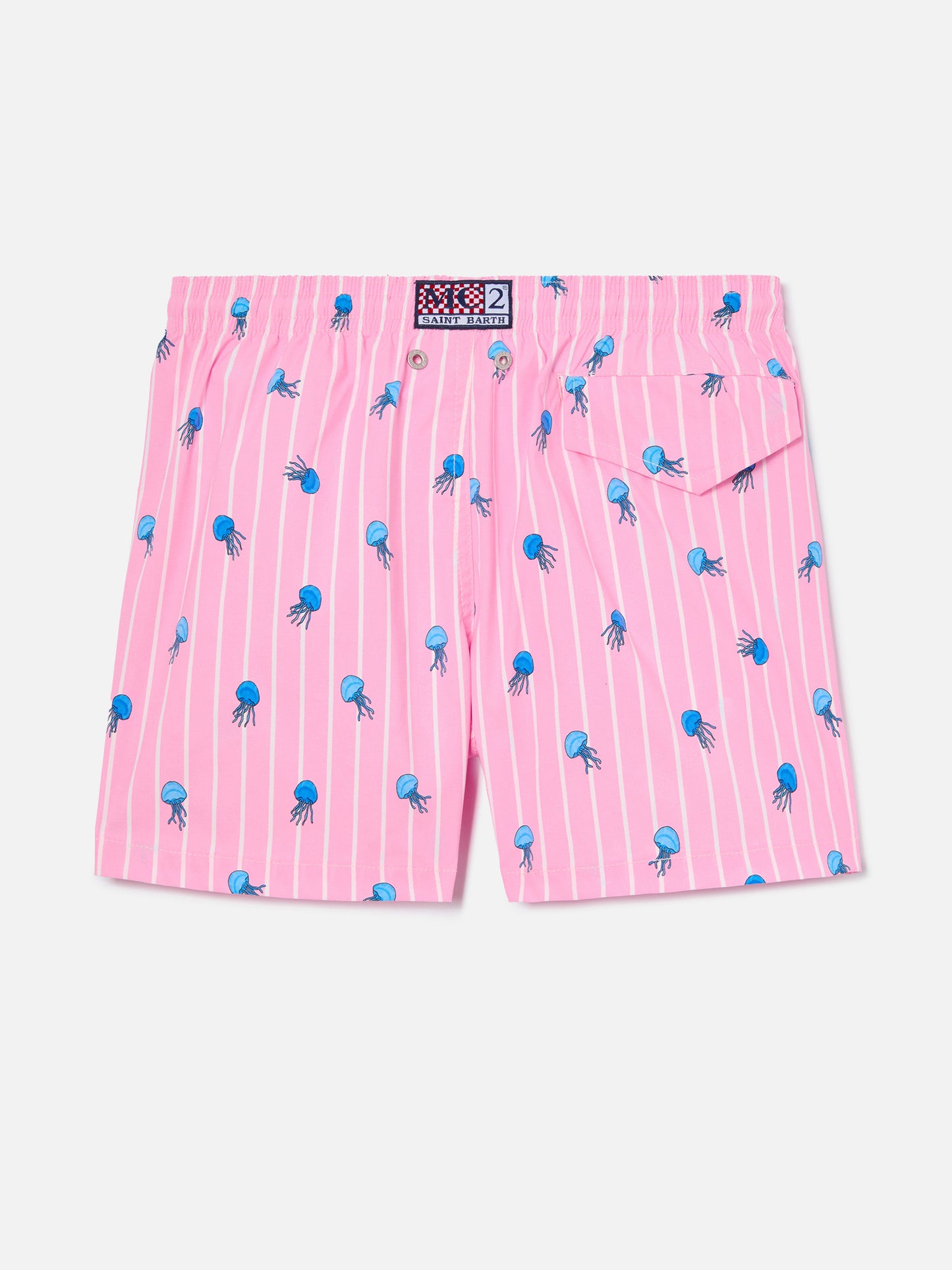 Costume Jean Lighting Stretch rigato con stampa meduse all over