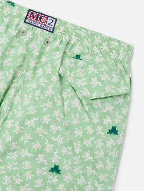 Jean Lighting Stretch swim shorts with all-over frogs print