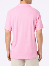 Man pink terry polo shirt Jeremy