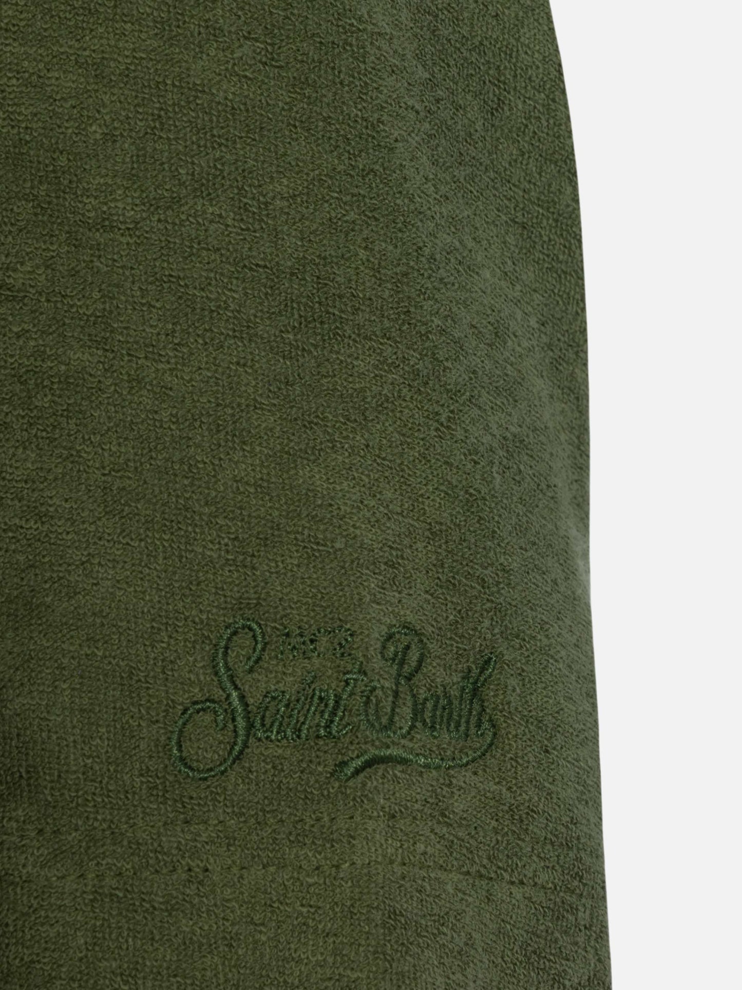 Jeremy military green terry polo shirt