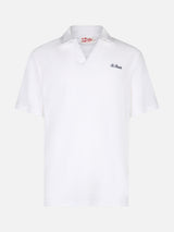 Man white terry polo shirt Jeremy