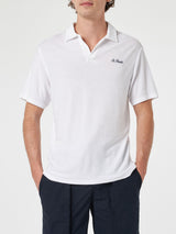 Weißes Herren-Terry-Poloshirt Jeremy