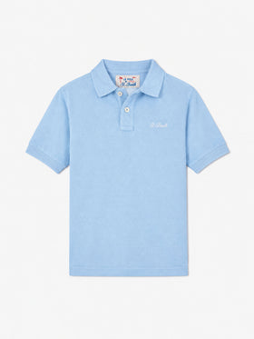 Jungen-Poloshirt aus hellblauem Frottee Jeremy Jr 