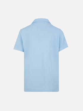 Hellblaues Frottee-Poloshirt „Jeremy Jr.“