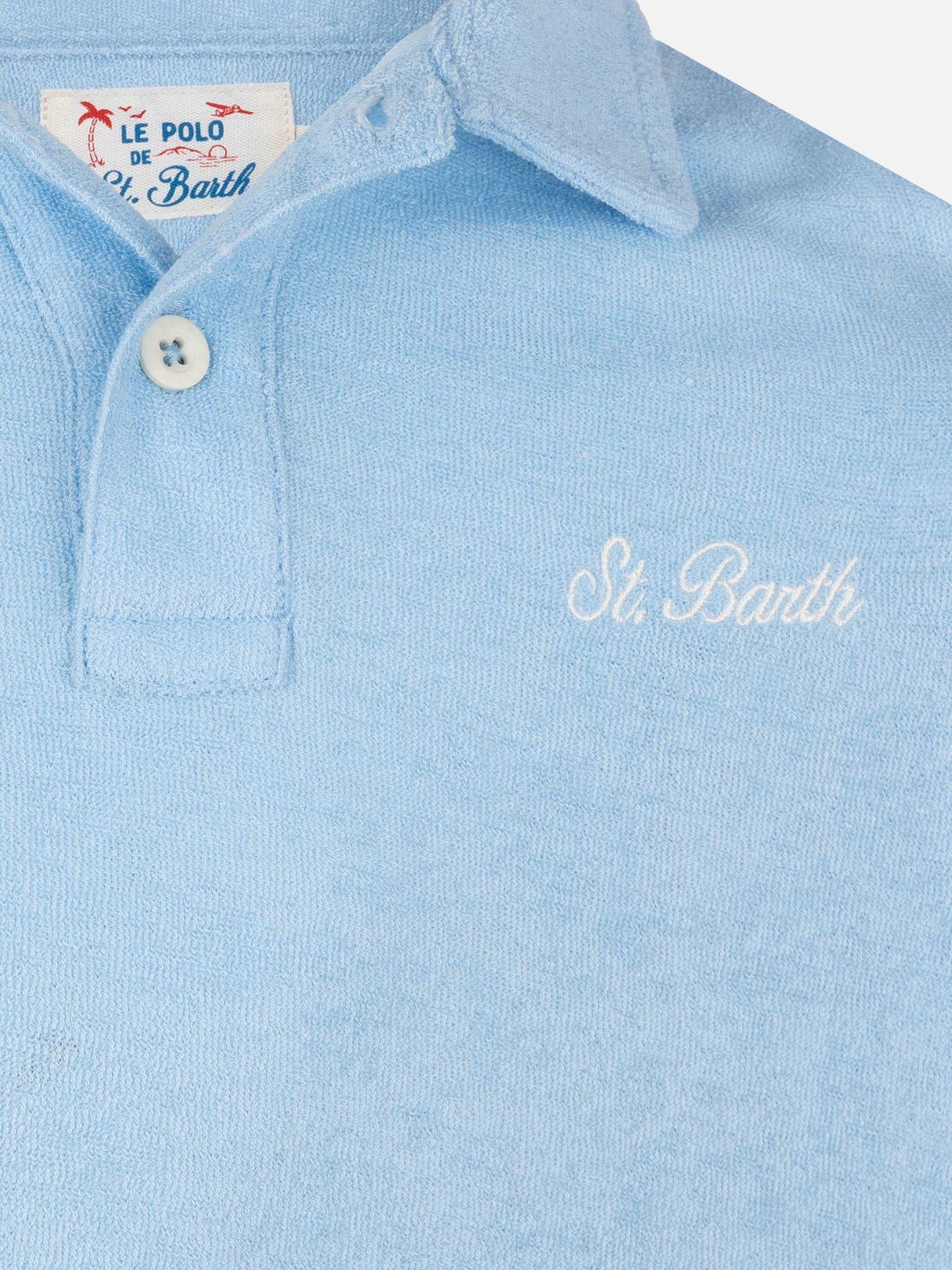 Hellblaues Frottee-Poloshirt „Jeremy Jr.“
