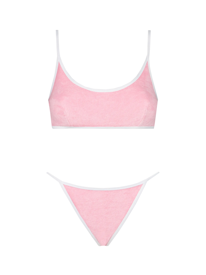 Woman terry bralette bikini with piping | MELISSA SATTA SPECIAL EDITION - MC2 Saint Barth