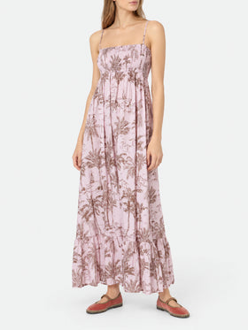Woman cotton dress Jemma with smocked embroidery