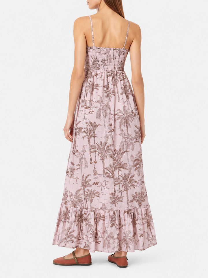 Damen-Baumwollkleid Jemma mit gesmokter Stickerei 