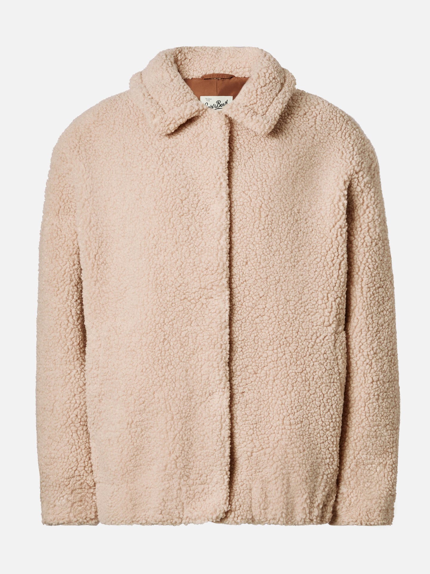 Jeanne teddy bomber with back patch