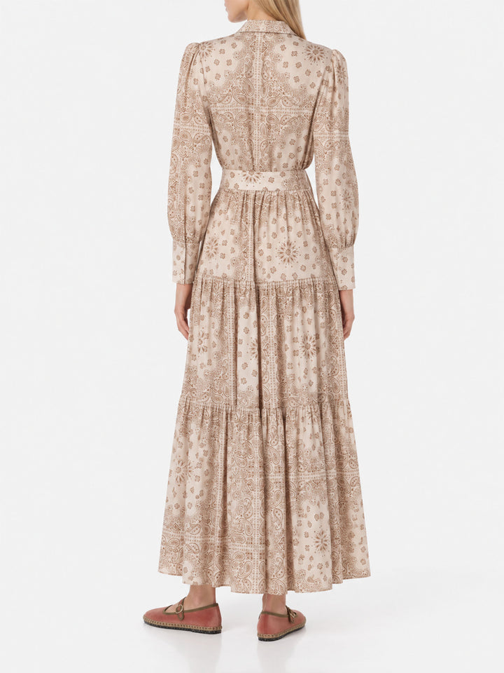 Off white Jensen long dress with bandana print