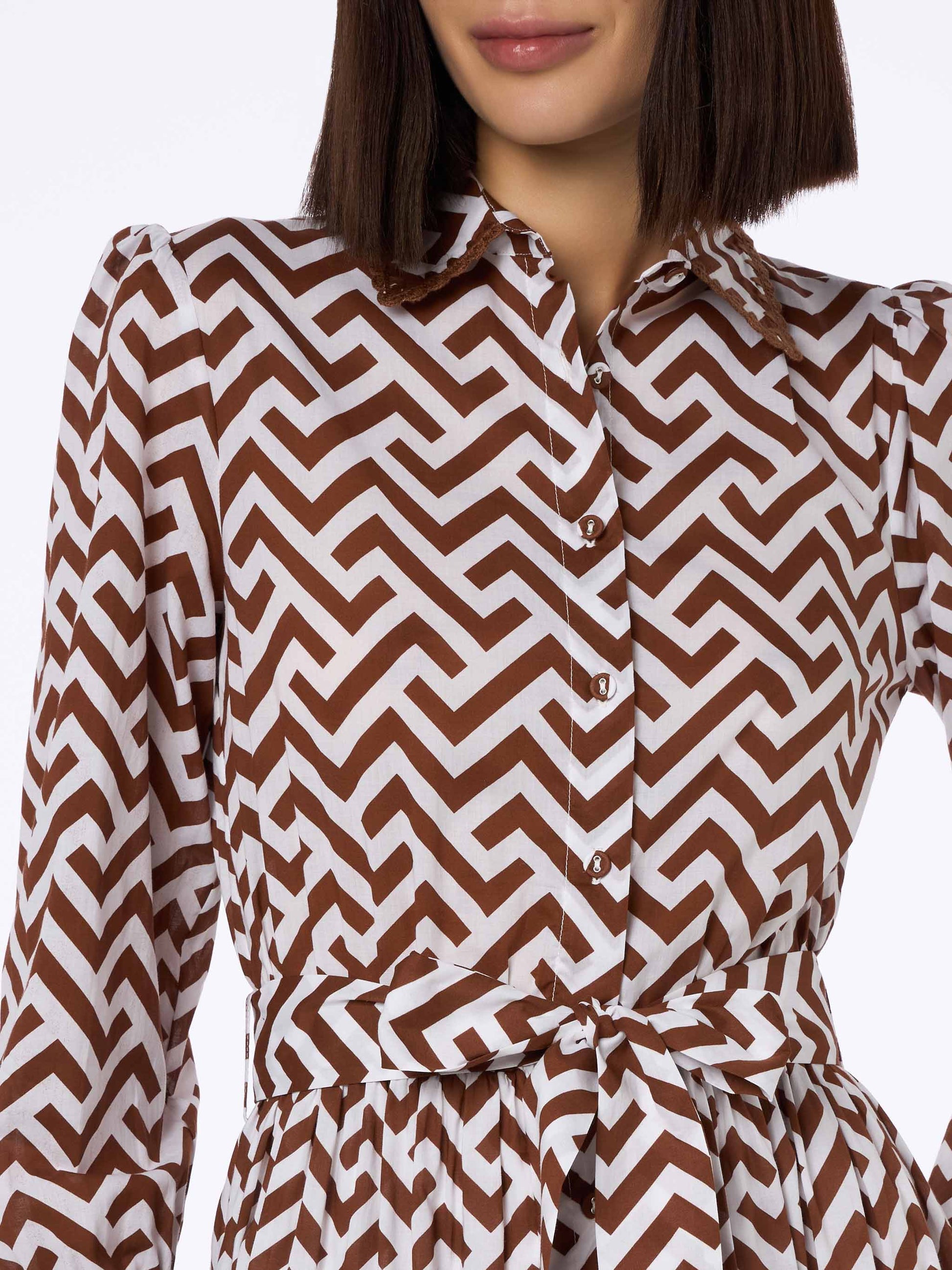 Striped print woman cotton dress Jensen - MC2 Saint Barth