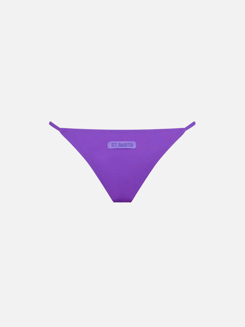 Woman purple cheeky swim briefs Jodene