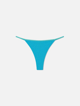 Turquoise lurex Jodene swim briefs