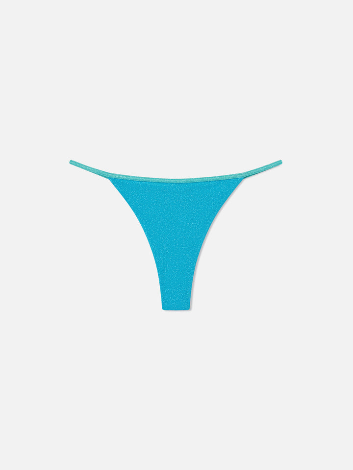 Turquoise lurex Jodene swim briefs