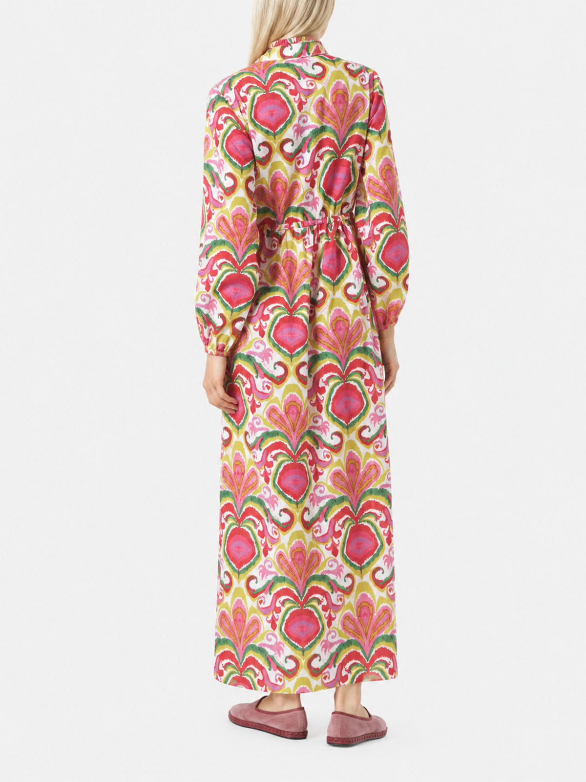 Jodie cotton dress with ikat print