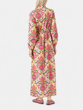 Jodie cotton dress with ikat print