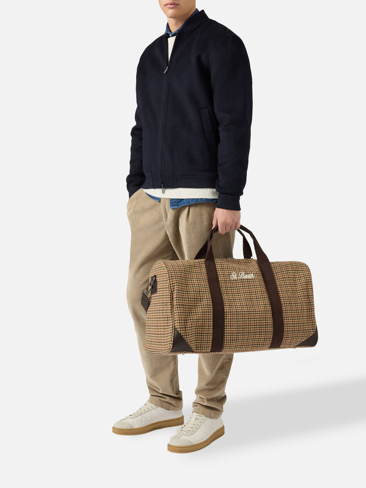 Borsone da viaggio Jetleg Wool in misto lana tweed