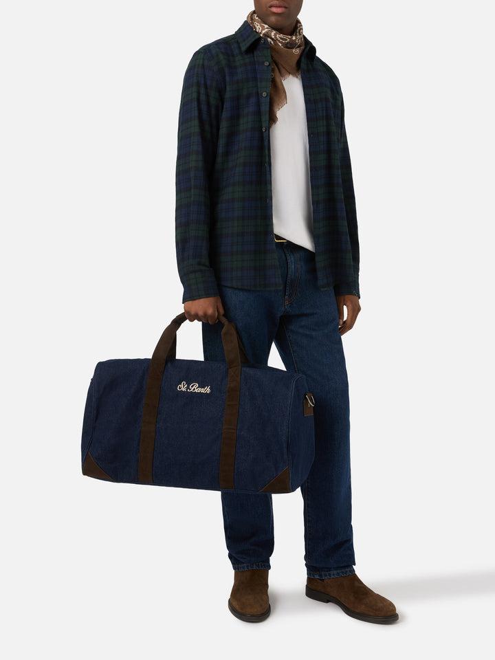 Blue Jetleg Denim-Seesack mit Logostickerei 