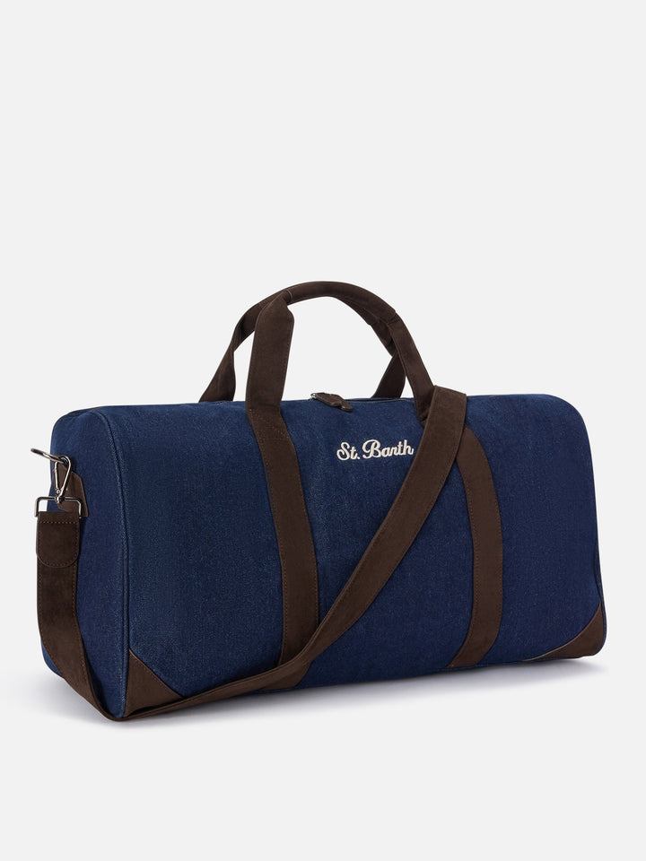 Blue Jetleg Denim-Seesack mit Logostickerei 