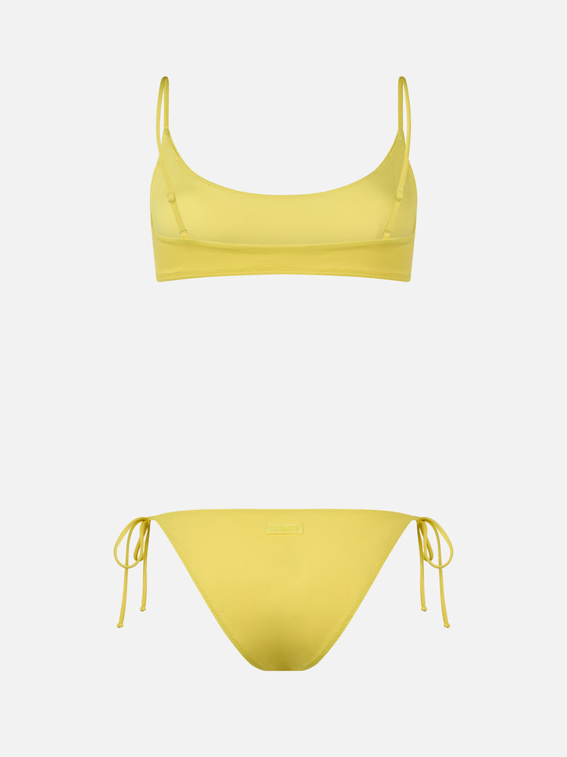 Bikini a bralette giallo pallido da donna Judy Virgo