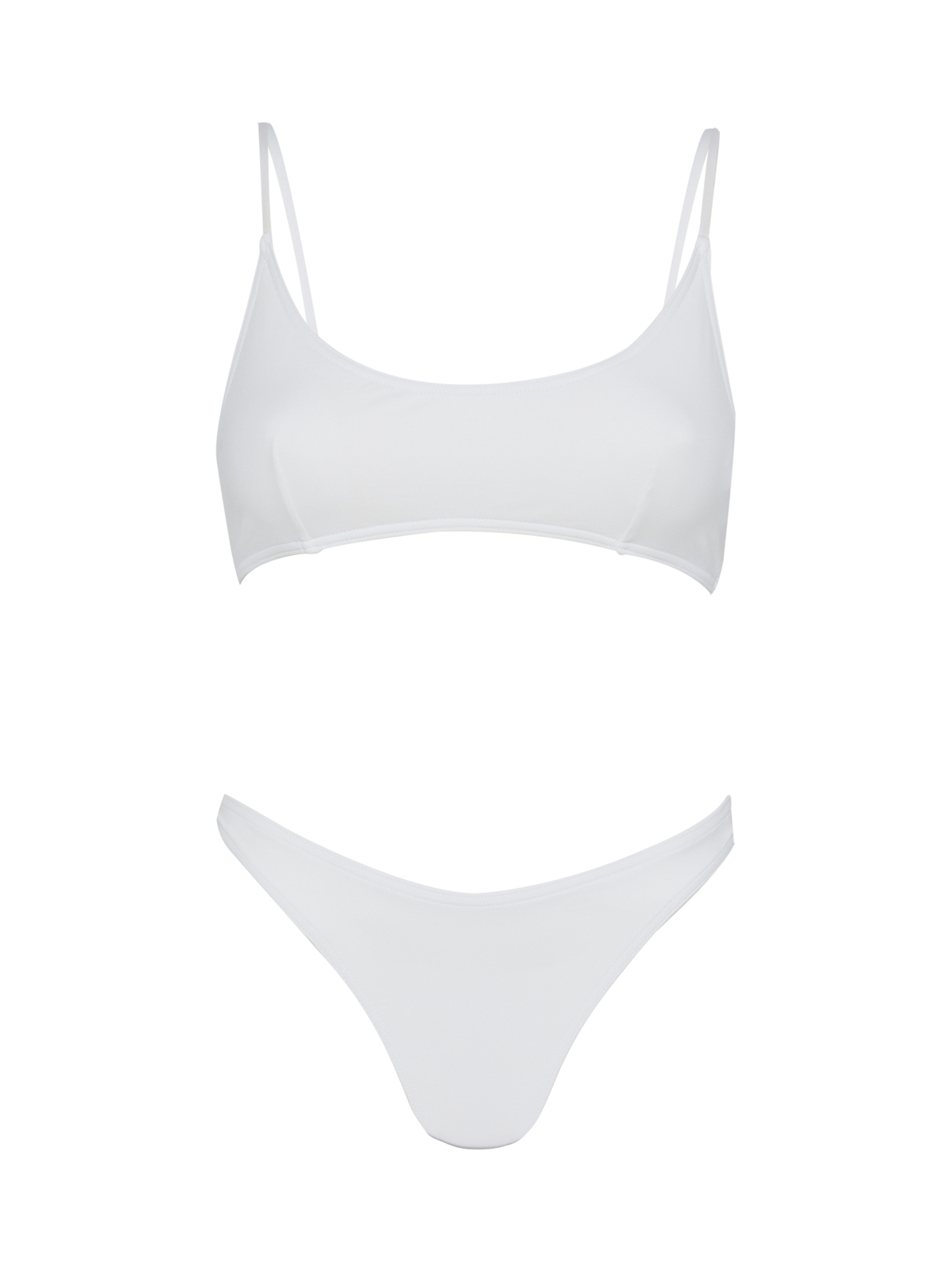 Lido white classic swim briefs - Judy white bralette beach top Judy