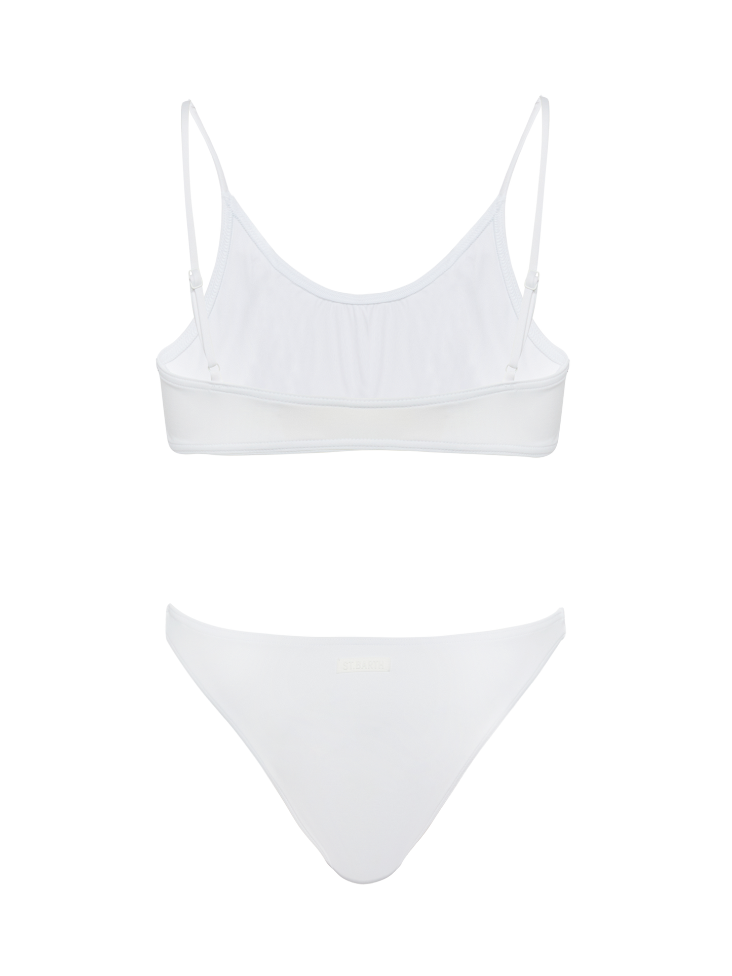 Lido white classic swim briefs - Judy white bralette beach top Judy