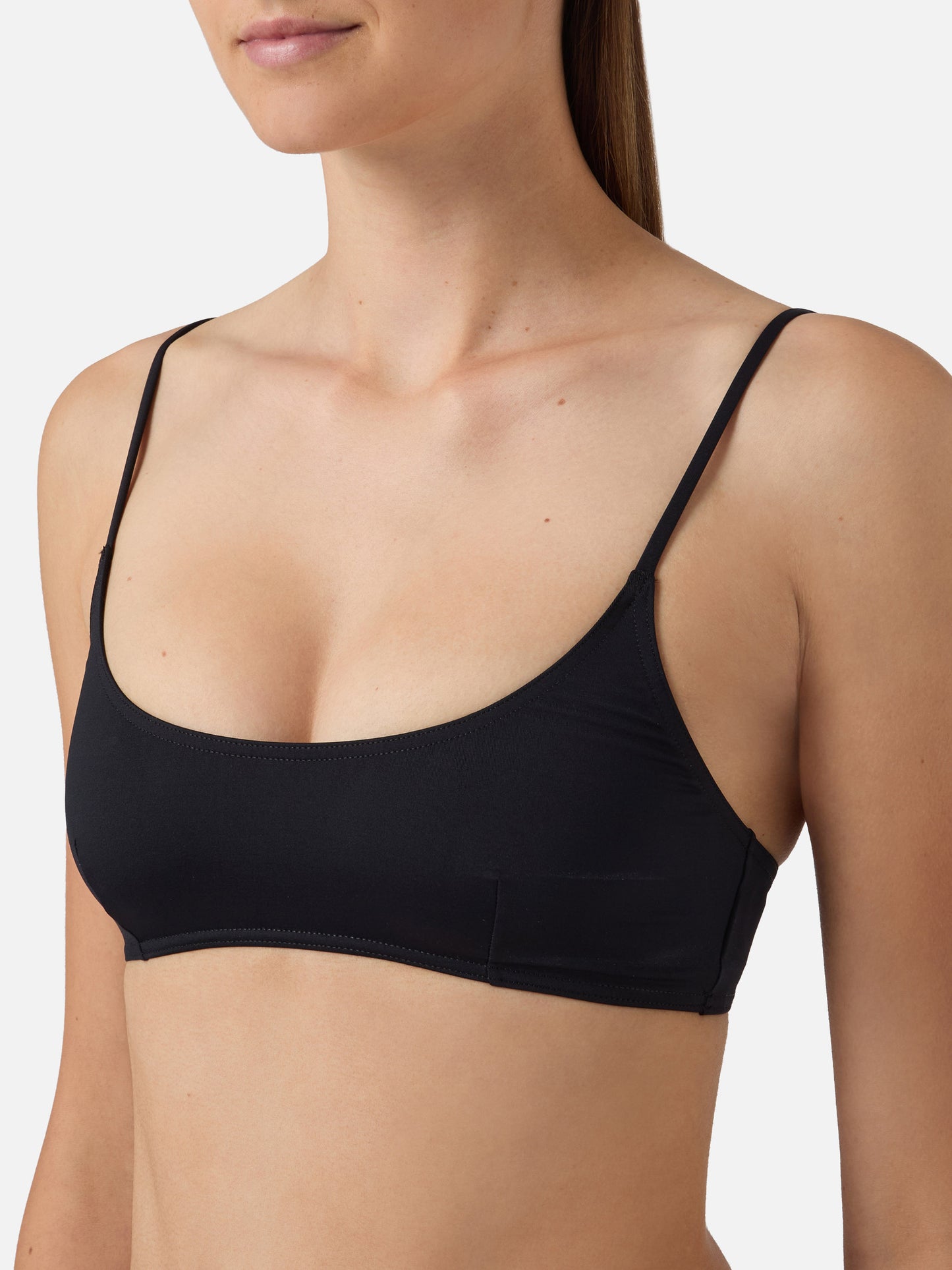 Top bikini Judy bralette nero tinta unita