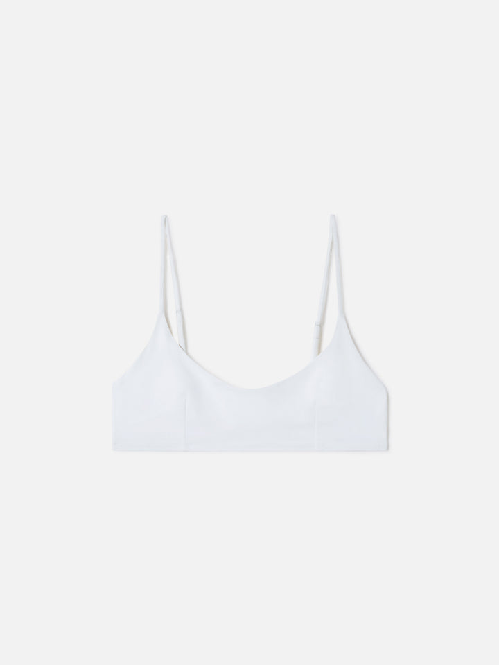Top bikini Judy bralette bianco tinta unita