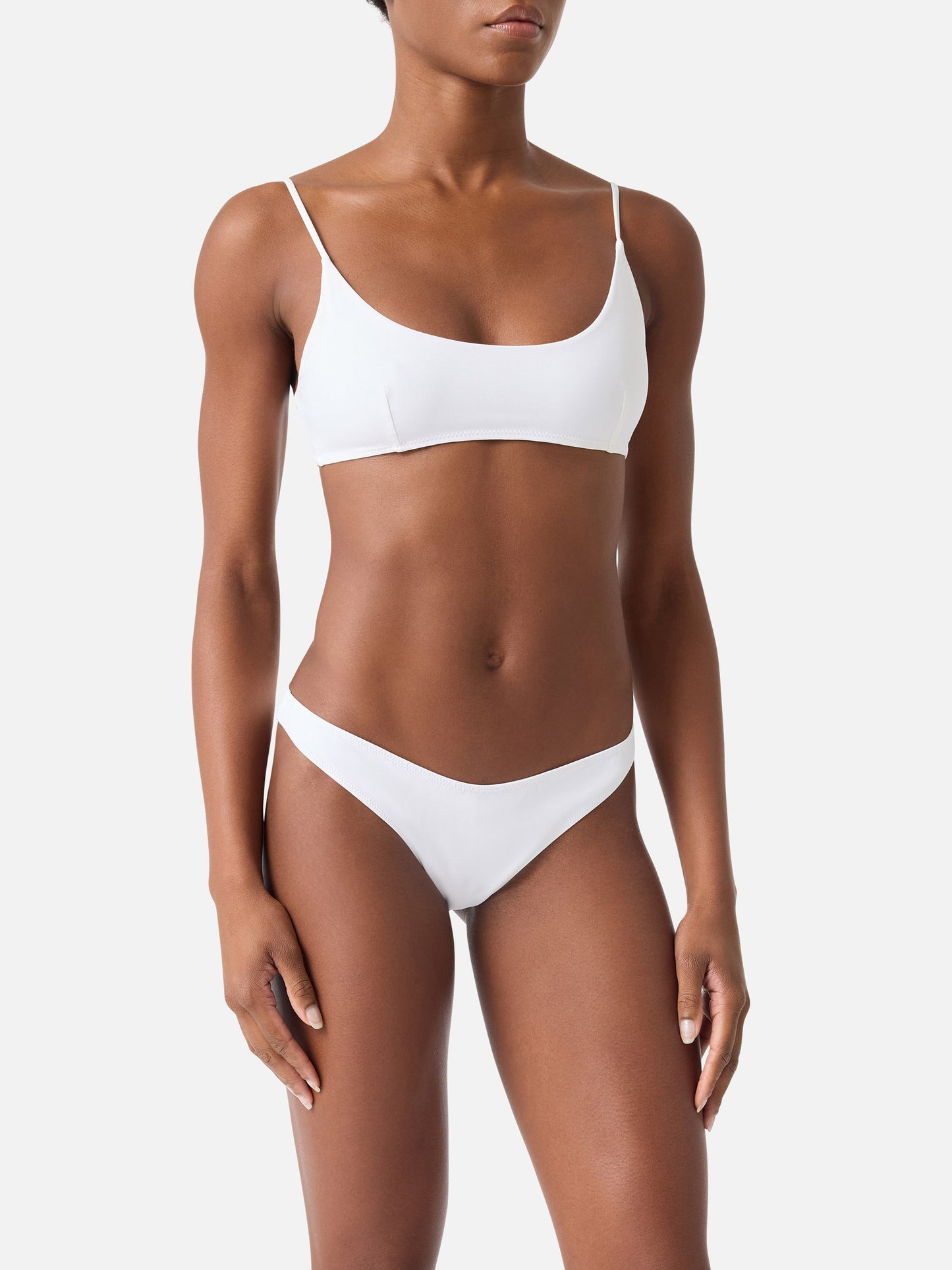 Bikini Judy Naomi bralette bianco tinta unita