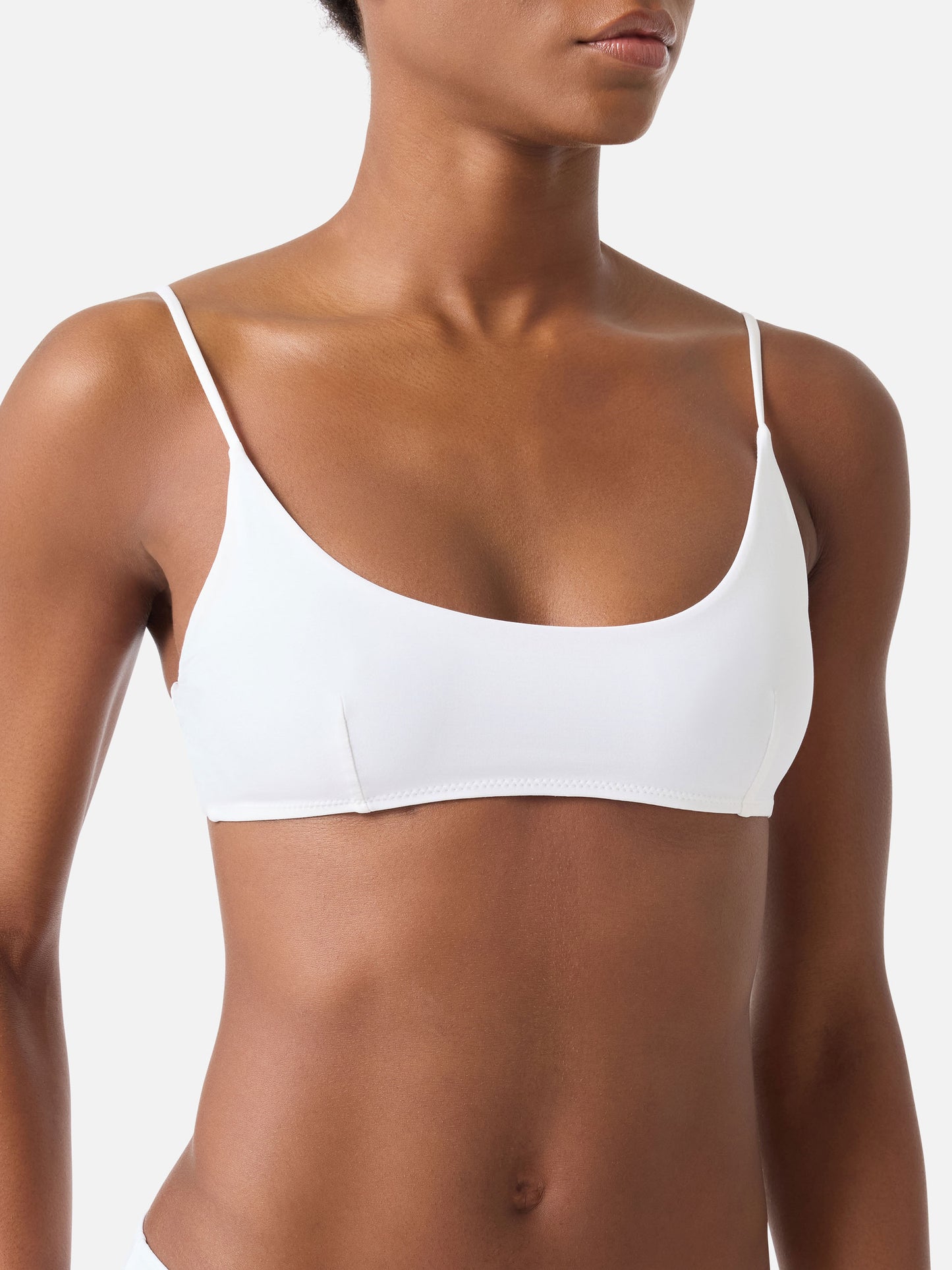 Bikini Judy Naomi bralette bianco tinta unita