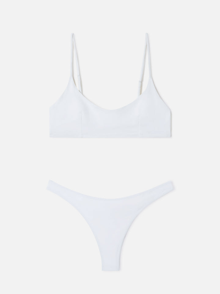 Judy Naomi white bralette bikini