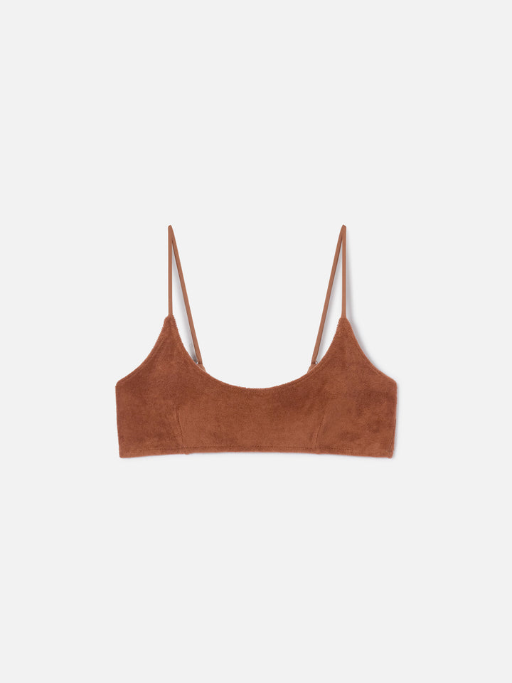 Haut de bikini bralette en éponge Brown Judy 