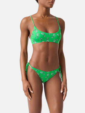 Bikini bralette Judy Marielle verde paisley 