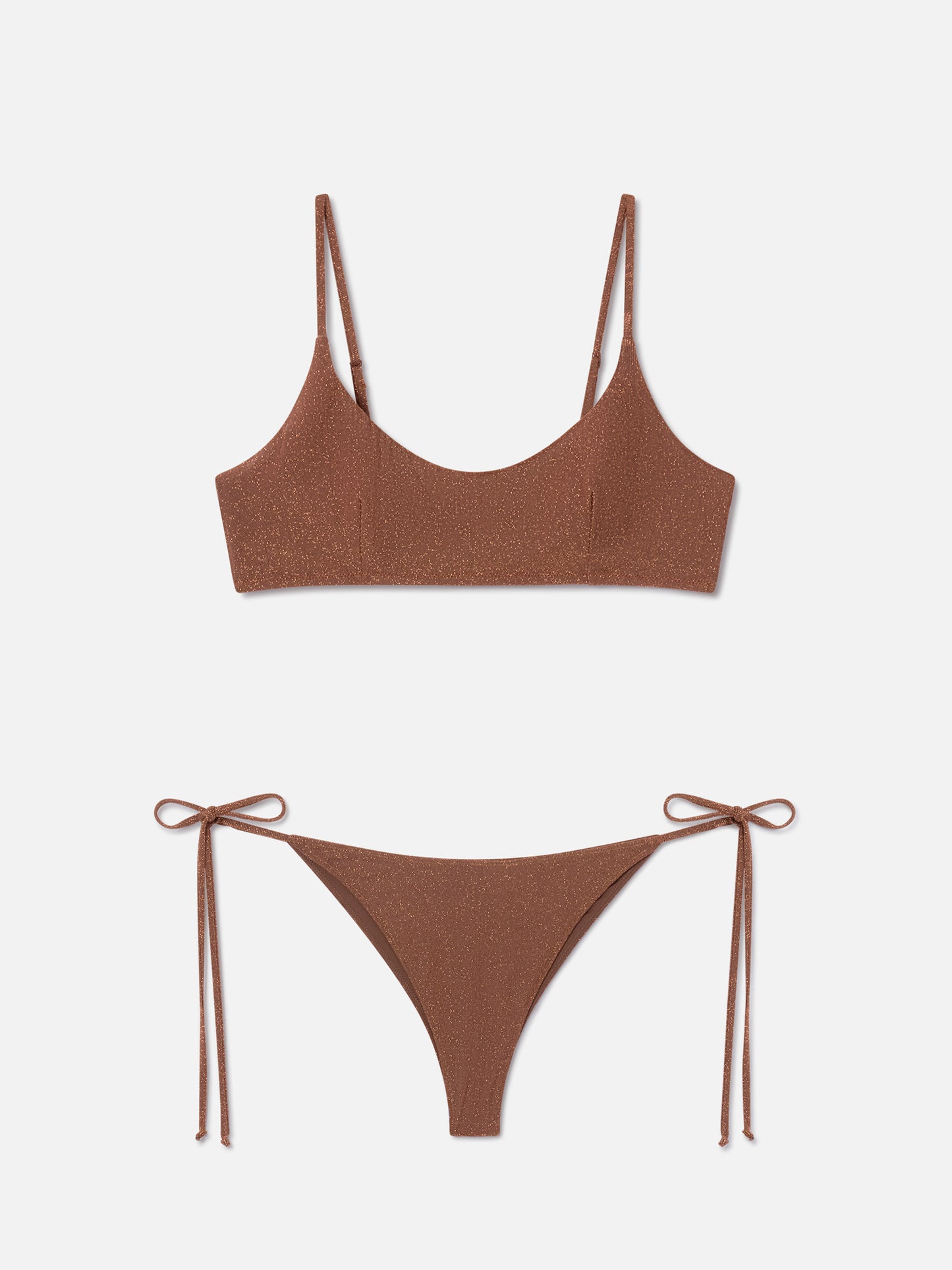 Bikini Judy Marielle bralette lurex marrone