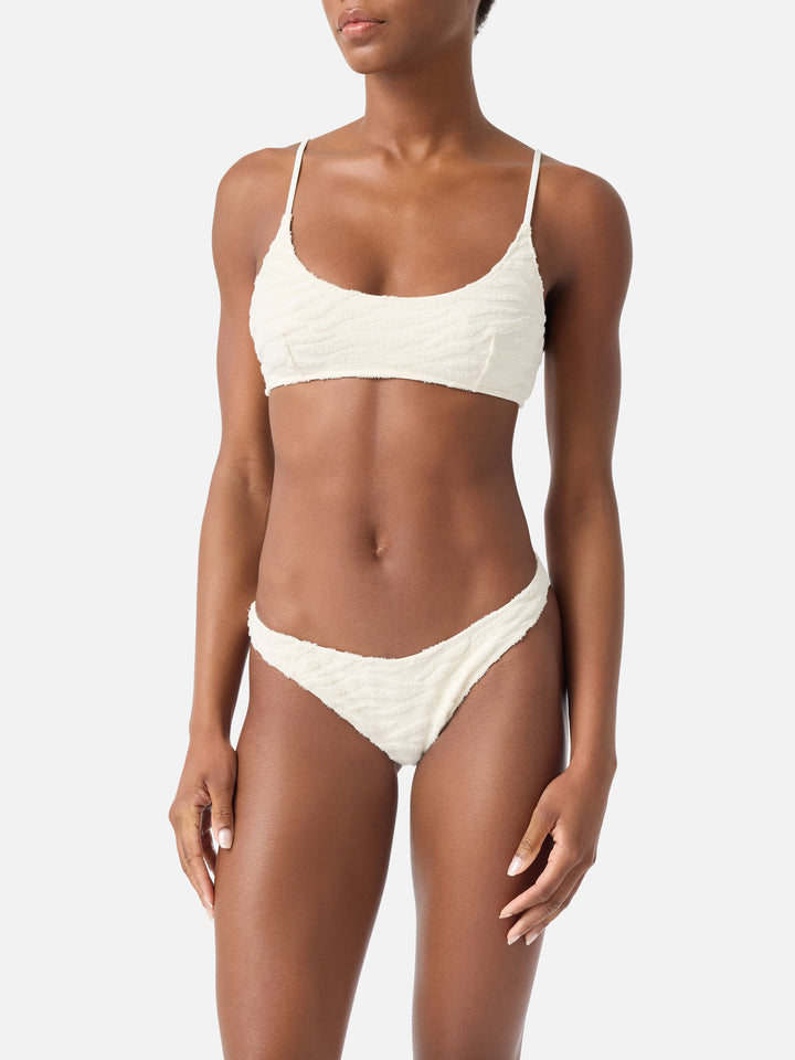 Bikini bralette Judy Naomi de rizo con estampado de cebra 