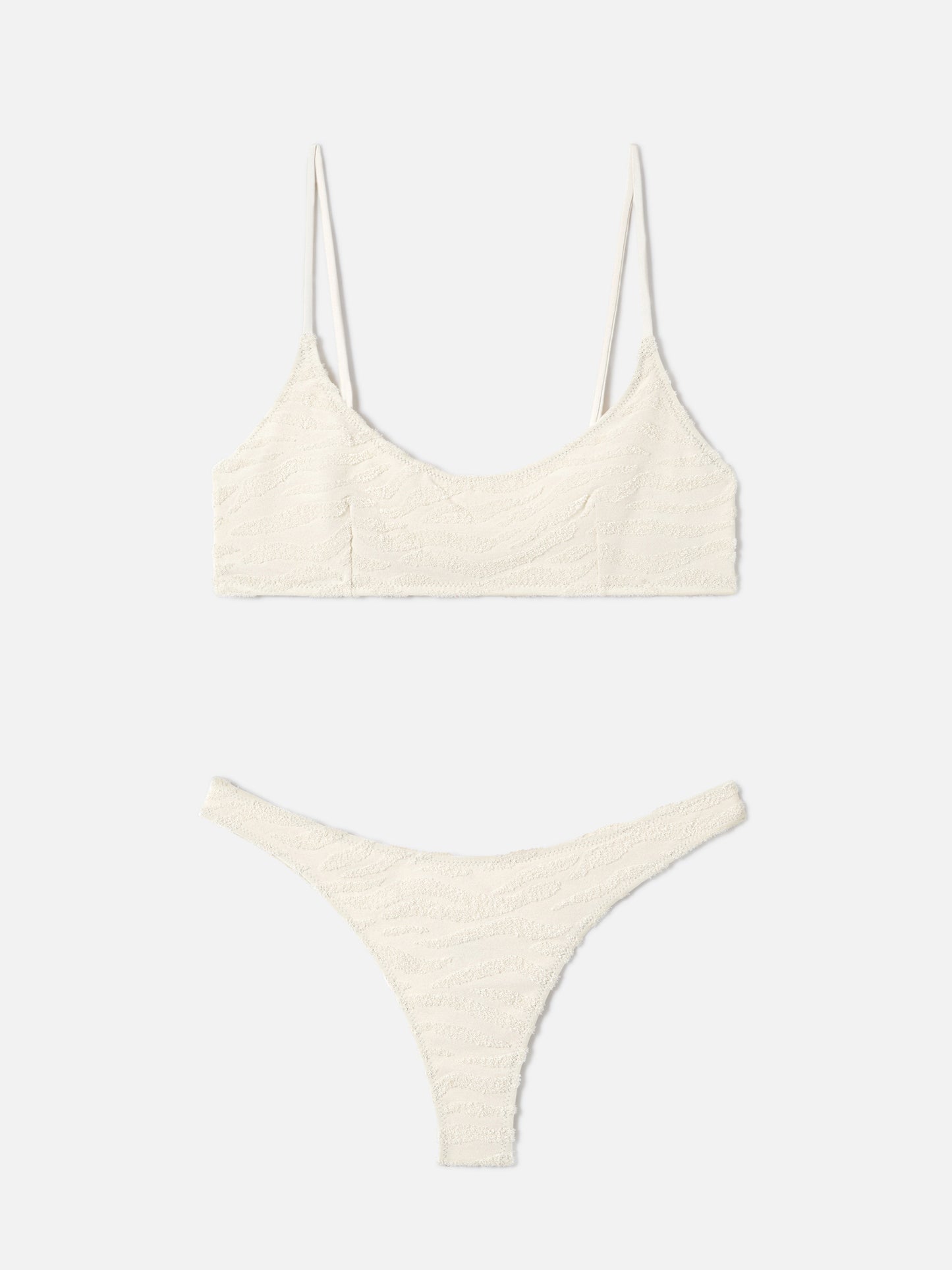 Bikini Judy Naomi bralette effetto spugna stampa zebra