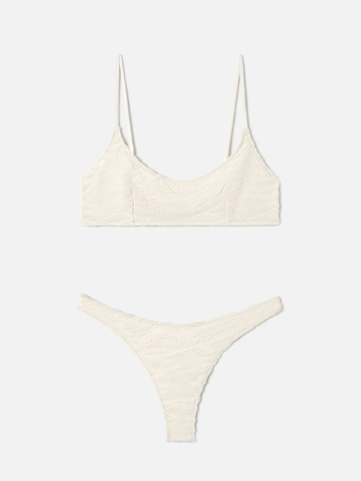 Bikini bralette Judy Naomi de rizo con estampado de cebra 