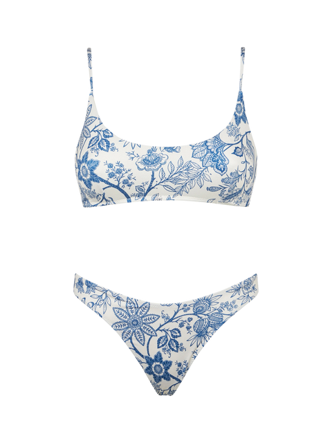 Woman bralette bikini with flower print - MC2 Saint Barth