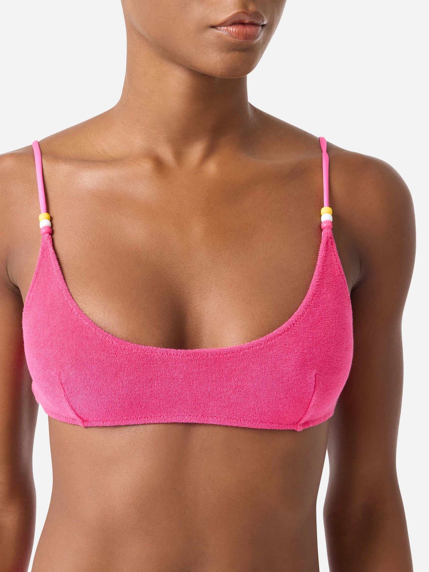 Top de bikini bralette Judy de rizo fucsia 