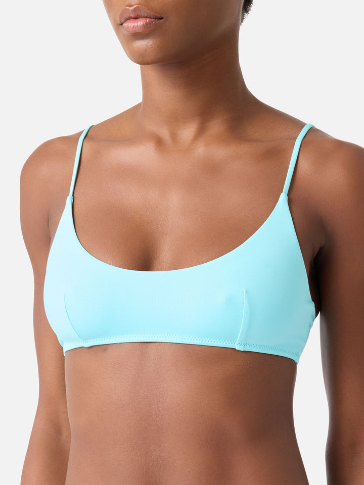 Top de bikini bralette Judy verde agua 