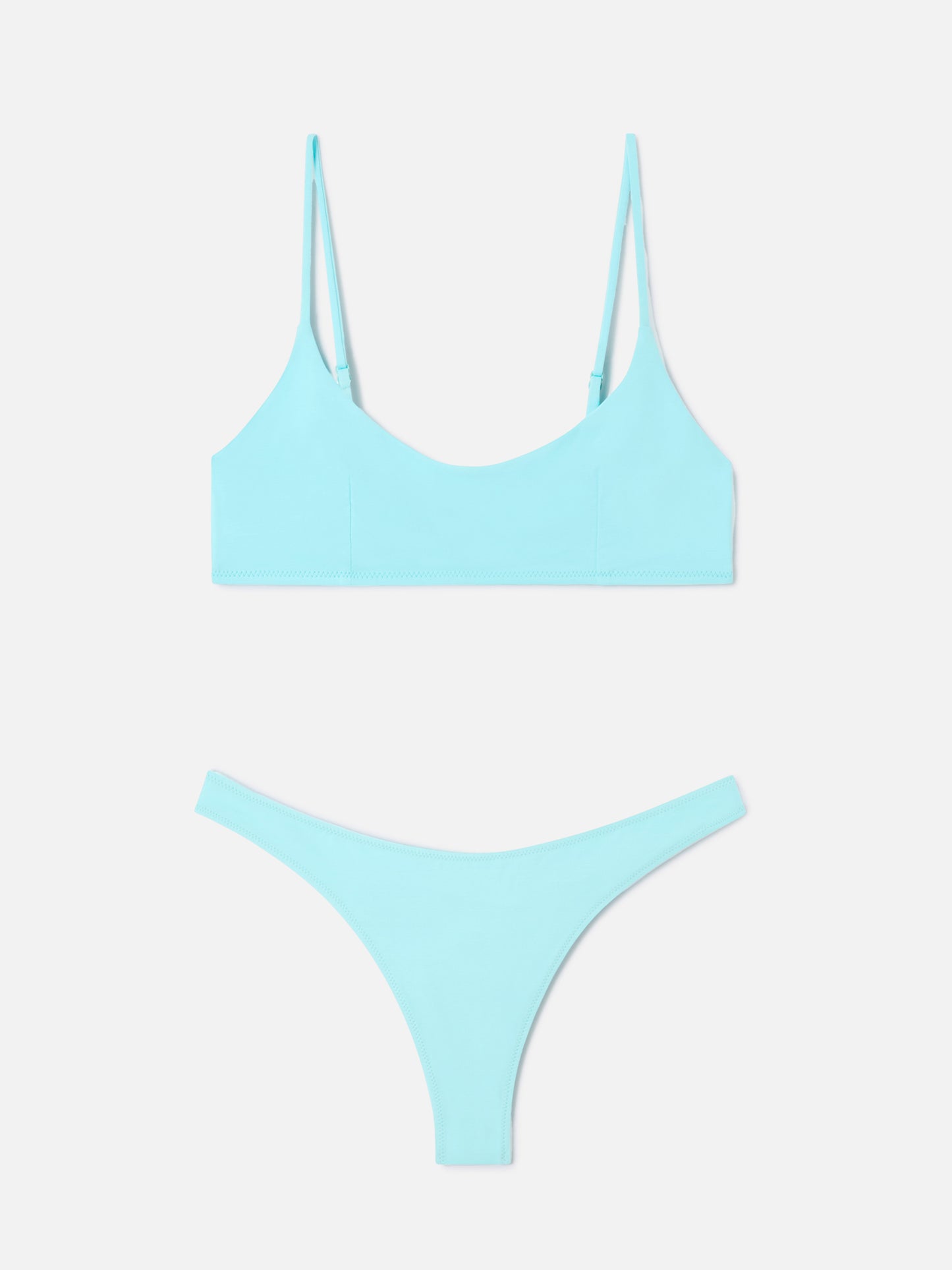 Bikini Judy Naomi bralette verde acqua tinta unita
