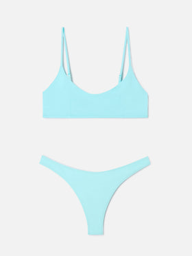 Bikini Judy Naomi bralette verde acqua tinta unita