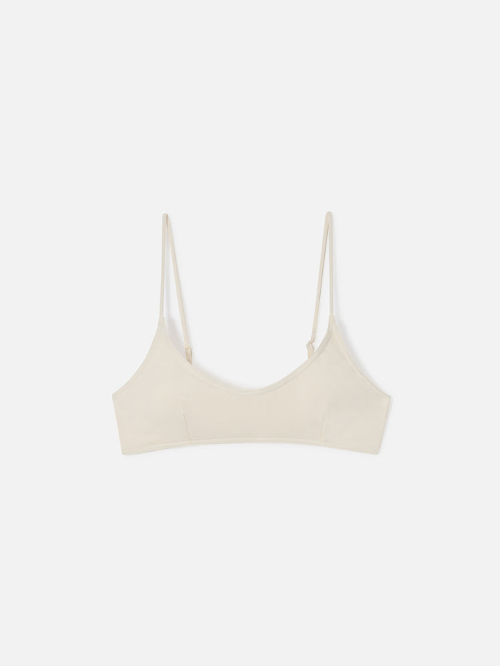Judy bralette bikini top in solid cream