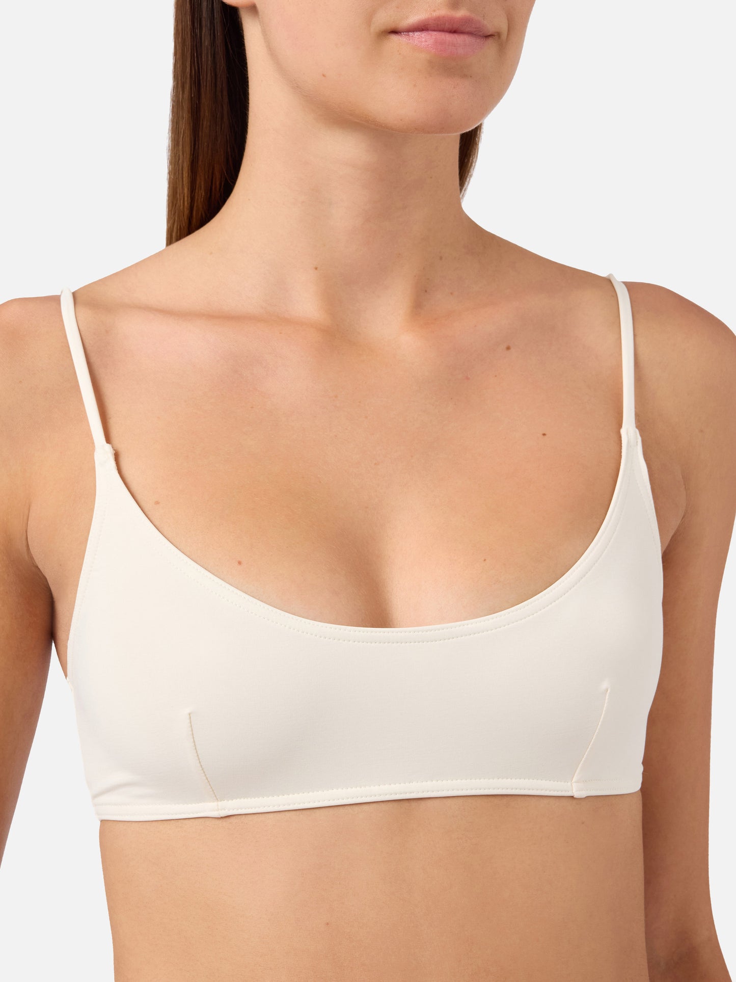 Bikini brassière Judy Virgo cream avec liens à nouer 
