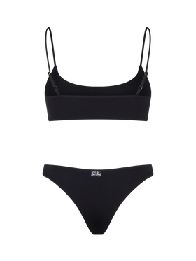 Bikini a bralette a coste nere da donna Judy Naomi