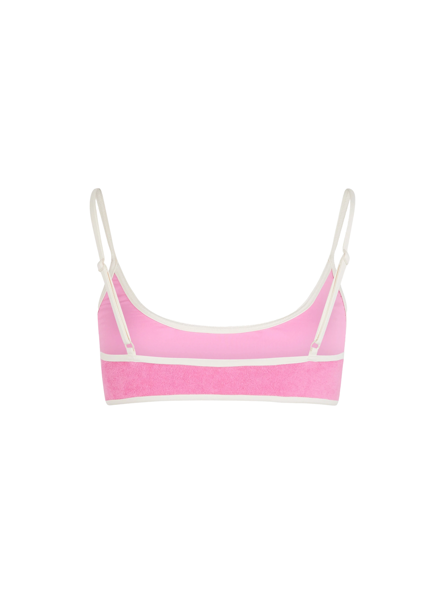 Woman terry bralette beach top Judy with piping