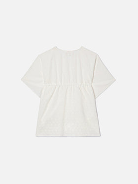 Kate Cotton broderie short kaftan