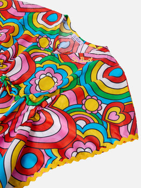 Kate Poncho mit Muster in verrückten Formen